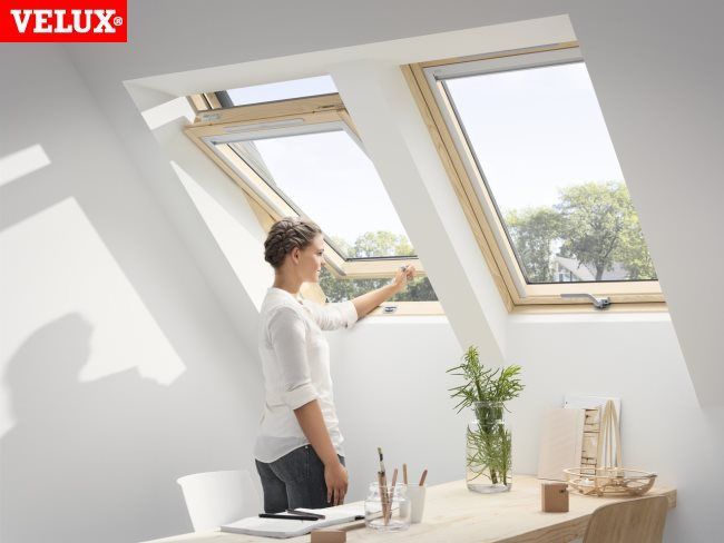 Jumta logi VELUX GZL 1051 B rokturis vērtnes apakšā MK04